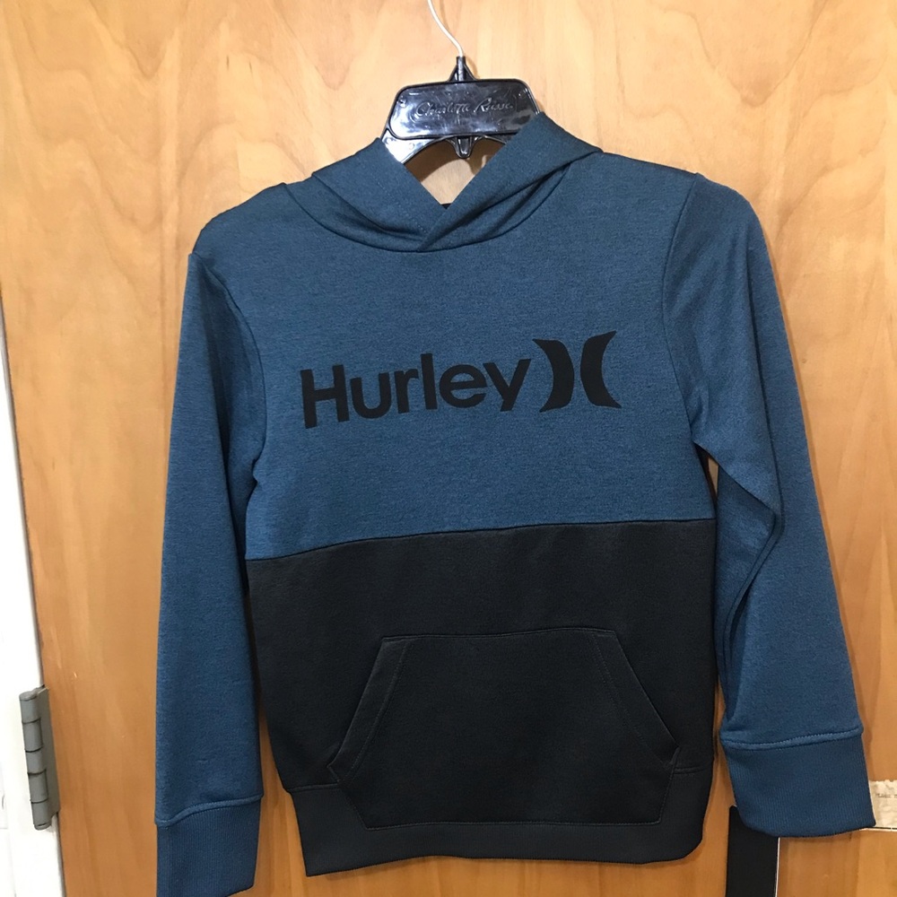 Boys Hurley Hoodie 2Tone  Slate/black sz S NWT